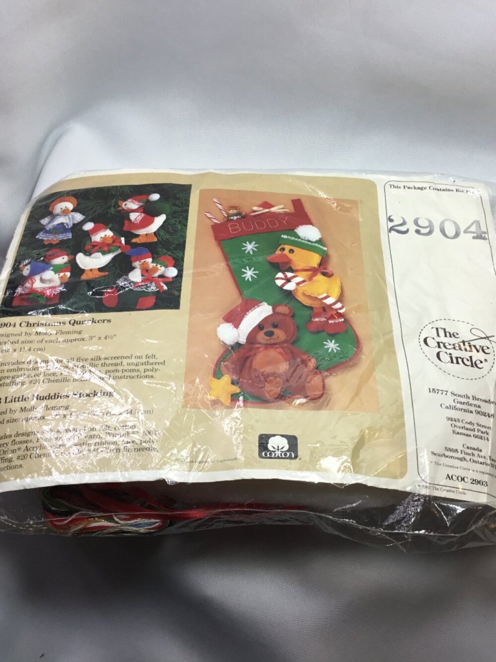 The Creative Circle The Christmas Quackers Crewel Embroidery Kit #2904 NIP
